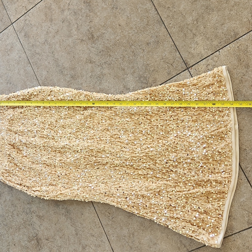 NWOT..Sequin Mermaid Gold Maxi Skirt - Picture 5 of 8